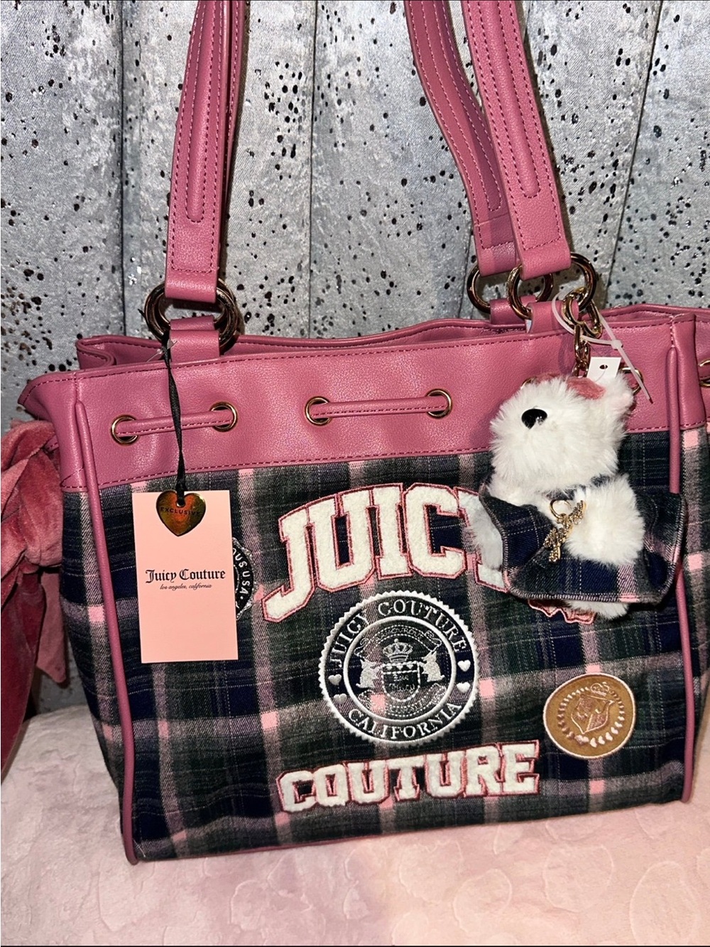 Juicy Couture pink plaid daydreamer